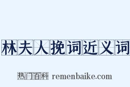 林夫人挽词近义词是什么意思的图片